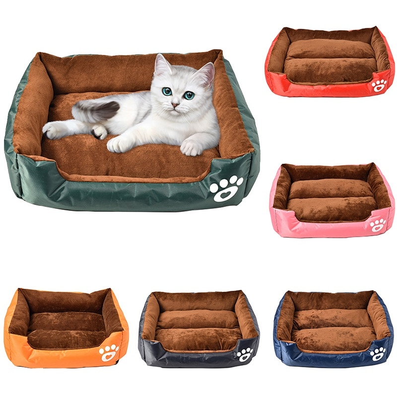 Saco de dormir rectangular para gatos pequeños, sofá para cachorro, cojín para casa, productos para mascotas, accesorios para perros