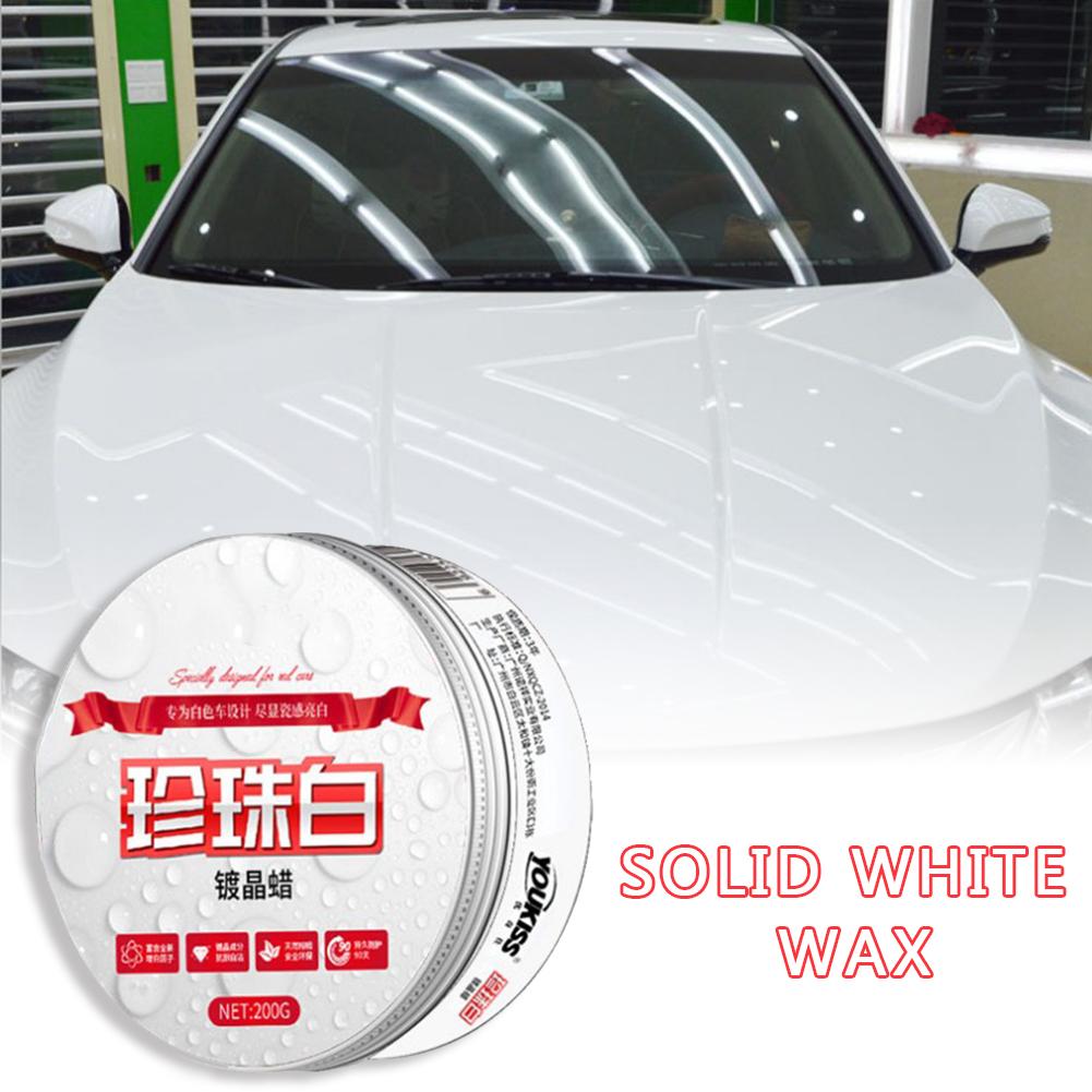 Pintura de cera blanca para el cuidado del automóvil, resistente al agua, cristal duro, mantenimiento de reparación de arañazos, recubrimiento de superficie de pintura