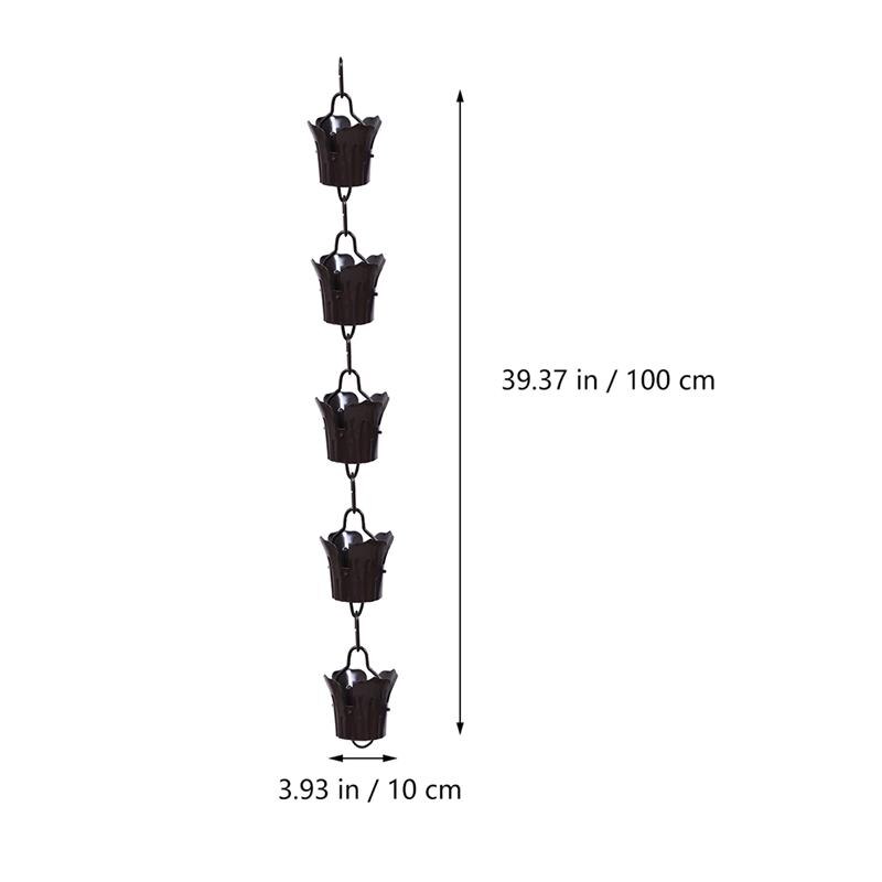 1pc Rain Chain Decorative Delicate Drainage Rain Chain Villa Roof Gutter Winter Drainage Chain for Temples