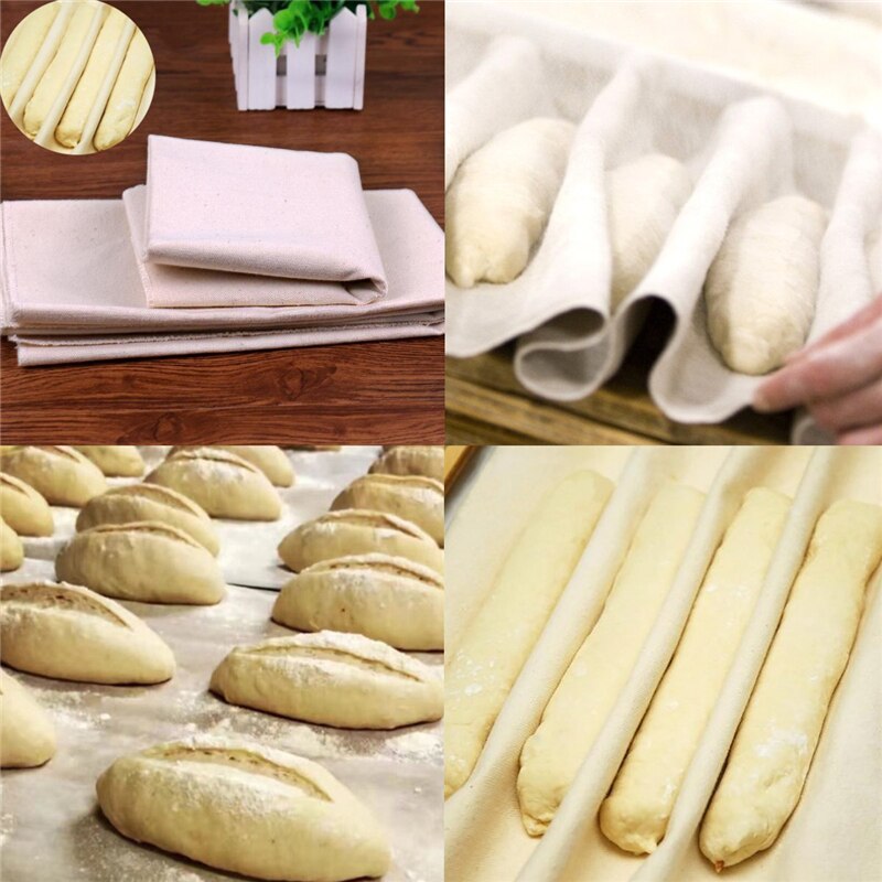 Fermented Cloth Proofing Dough Bakers Pans Proving Bread Baguette Baking Mat Pastry Kitchen Tools 45x75CM