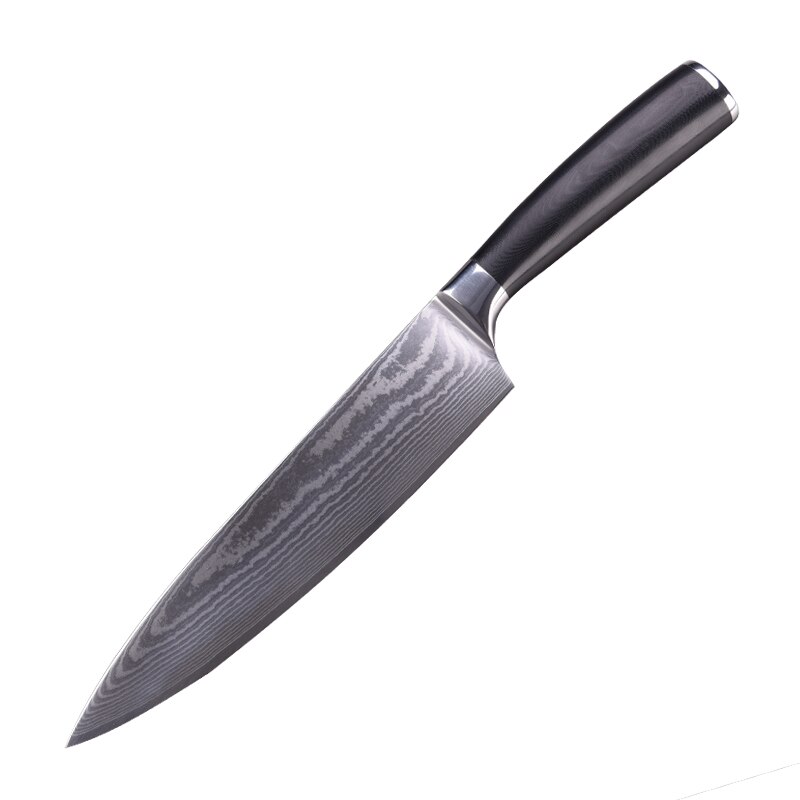 8 tommer kokkekniv japansk 67- lags damaskus stålkløver kokkeknive skarp husmandsmad skære kød grøntsagskniv