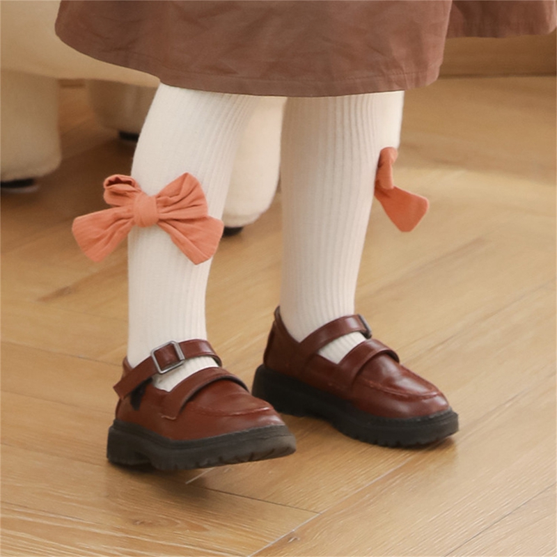 0-4y outono inverno kawaii adorável bebê menina meia-calça collants tricô bowknot inferior malhas quentes calças leggings 5 cores