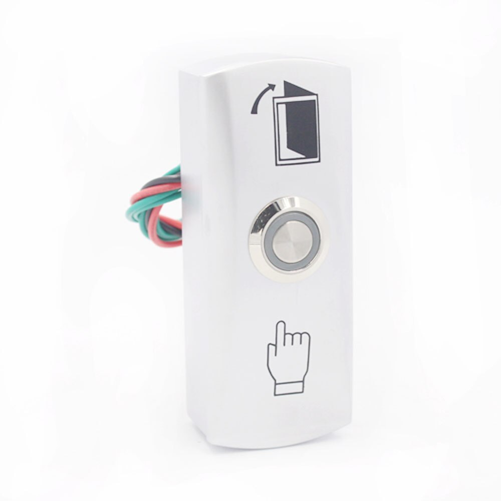 Backlight Zinc Alloy Gate Door Exit Button For Door Access Control System Door Push Exit Release Door Opener Button