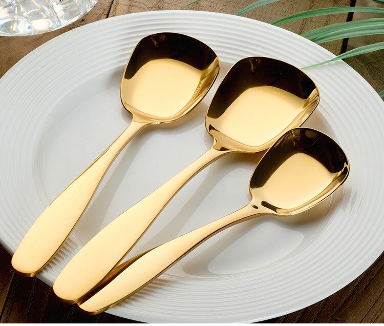 8Pcs Eis Löffel Elstahl Tee Kaffee Löffel Gold H... – Viceal