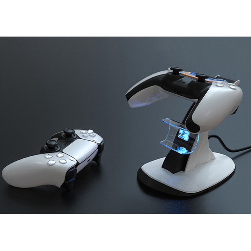 Für  ps5 controller kann die led-anzeige der dockingstationsbasis, der schnellladestation und  ps5 controllern geladen werden.