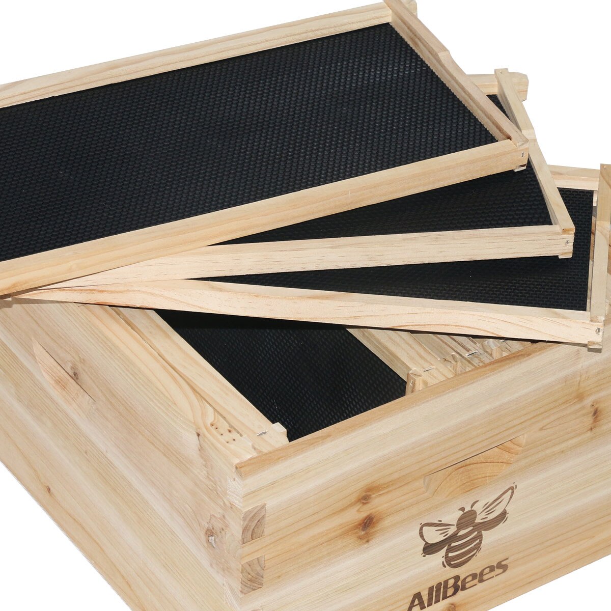 Fir Assembled Deep hive box 10 Pieces Pine hive frames 10 Plastic foundation sheets Beekeeping Tools Equipment Unassembled