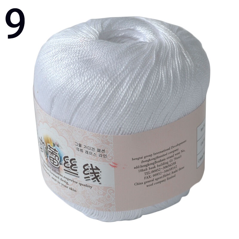 50g/ball DIY Lace Cotton Yarn Sewing Thread Crochet Thread Hand Knitting Cotton Cord Mercerized: 09