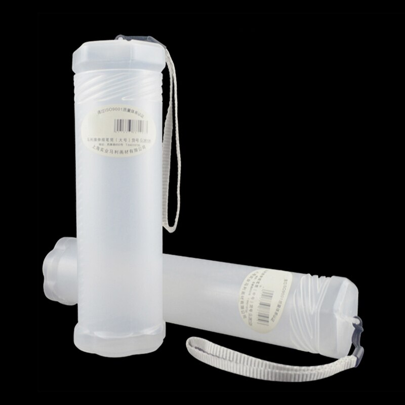 1Pcs Potlood Houder Draagbare Transparante Cilinder Vorm Schaalbare S/M/L Herbruikbare Pen Container Pp Met Touw