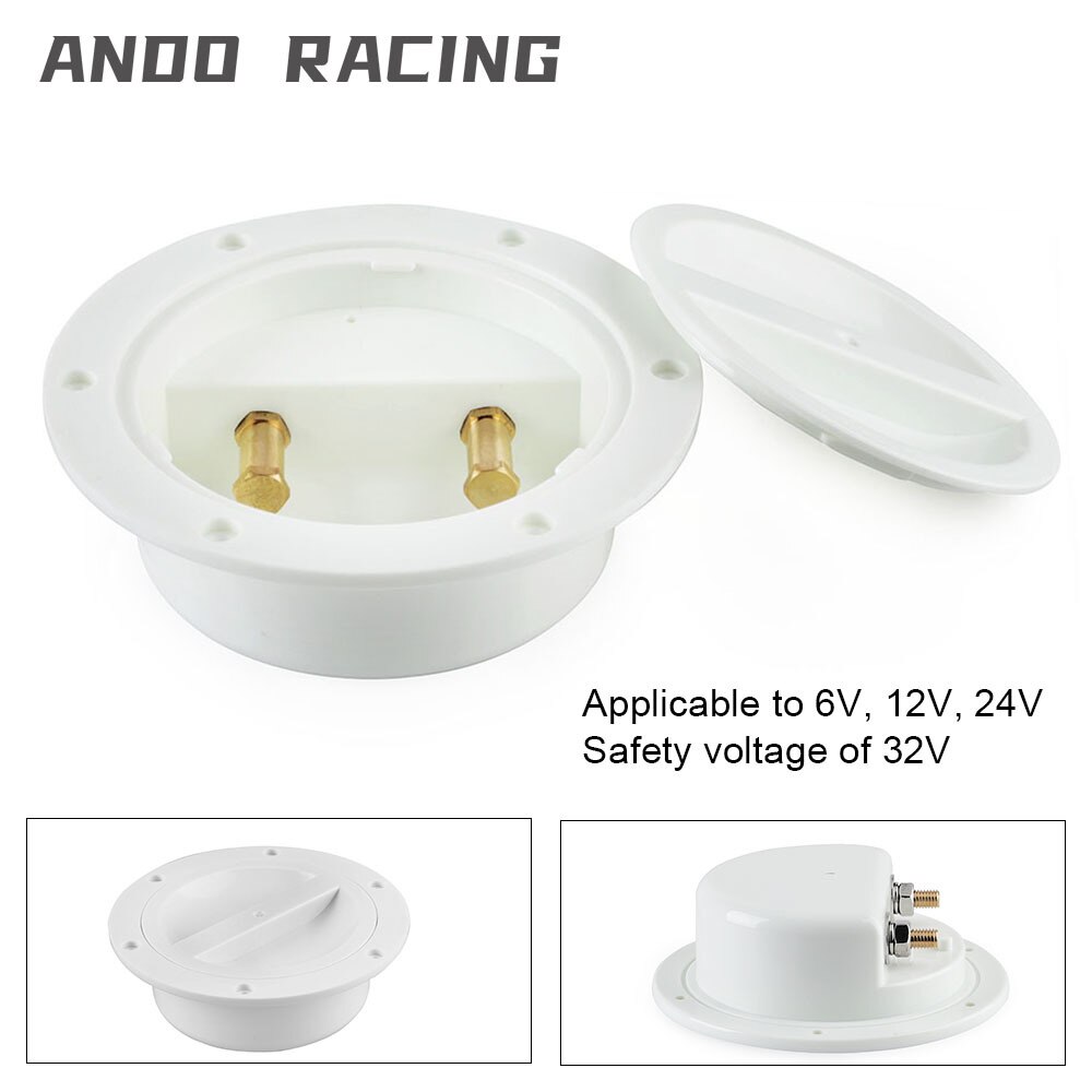 White Dustproof Waterproof Junction Box Universal Electrical Power Supply Base 32V Marine Boat Sea Fishing