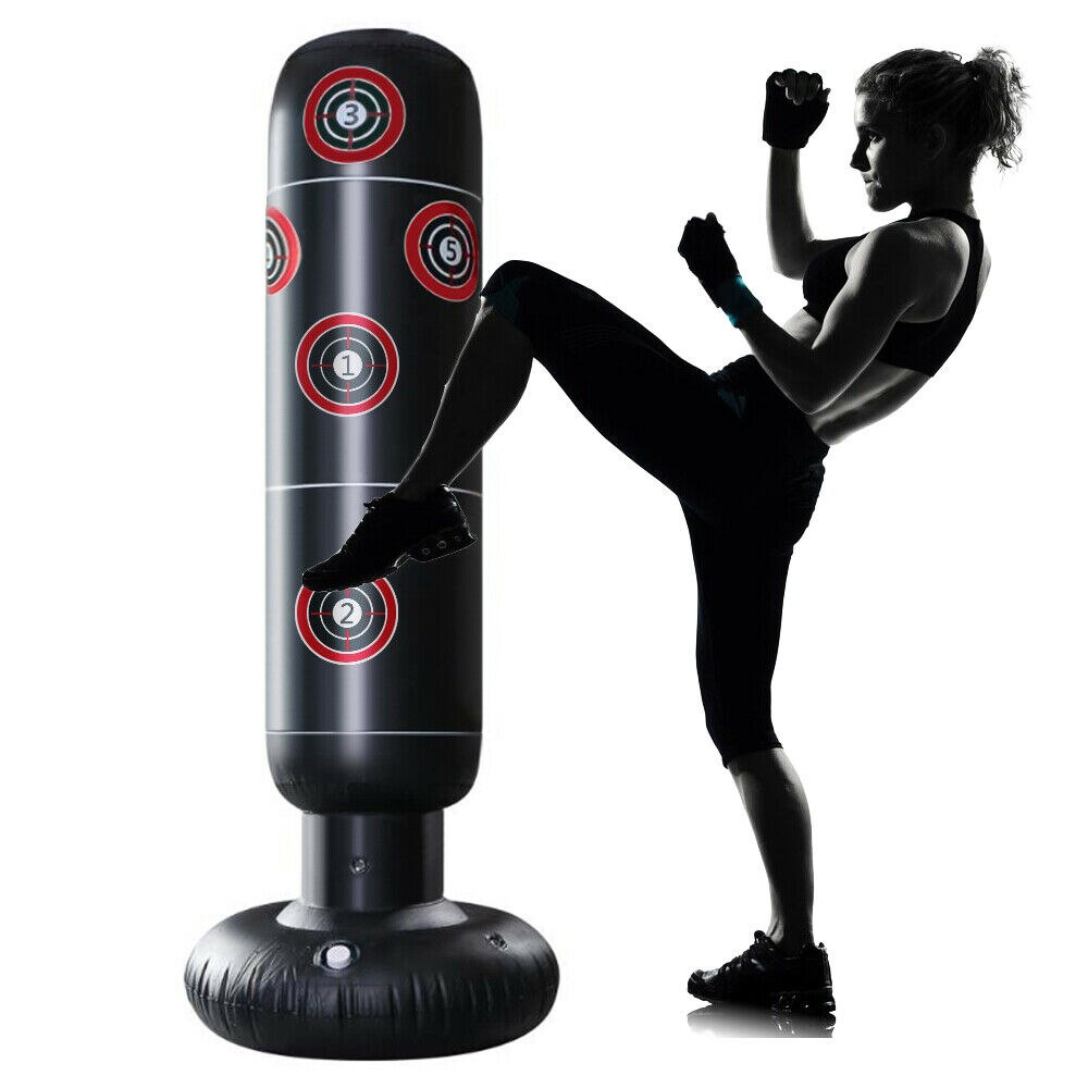 Columna de boxeo inflable para niños y adultos, saco de boxeo, columna de boxeo de pie