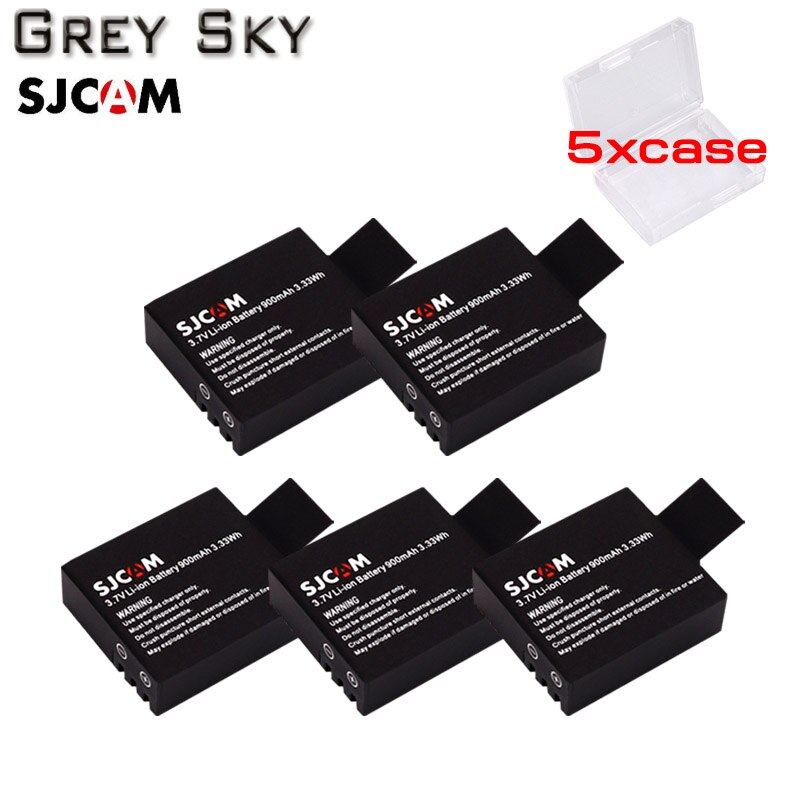 Batería de repuesto para cámara de acción deportiva Elite SJCAM sj4000, 10 Uds., 900mAh, para M10wifi / SJ4000 / SJ4000wifi / SJ5000wifi /SJ5000x: 5 battery