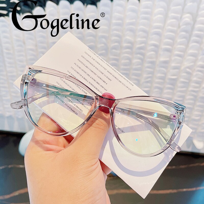 Cat Eye Anti Blue Light Glasses Blocking Filter Computer Glasses Men Women Super Light Frame Eyeglasses Pink Clear Spectacles