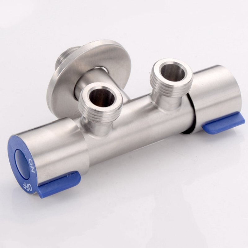 Stainless Steel Angle Valve Household Modern Simplicity 20mm Interface Double Control Independent Toilet Accessories Angle Valve
