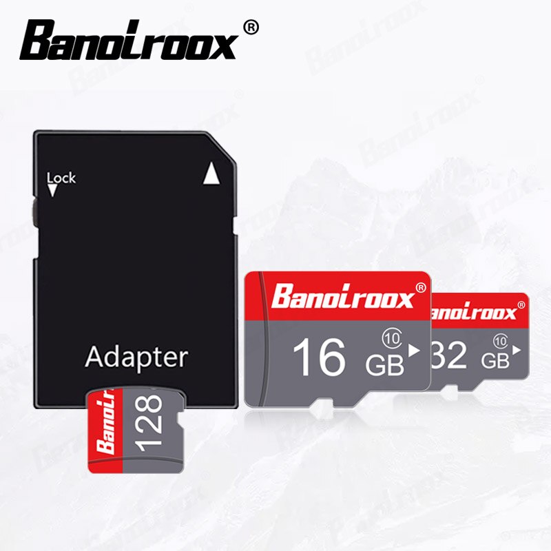 Banolroox High Speed Microsd Memory Card 128gb Class10 64gb Micro SD 16gb 32 gb Mini TF Card UHS-1 Flash Card with free adapter