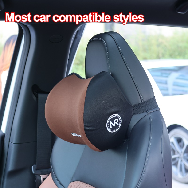 Juego de cojines de asiento de espuma viscoelástica para coche, reposacabezas y soporte de almohada Lumbar para comodidad de conducción, accesorios de cojín para el cuello trasero del coche