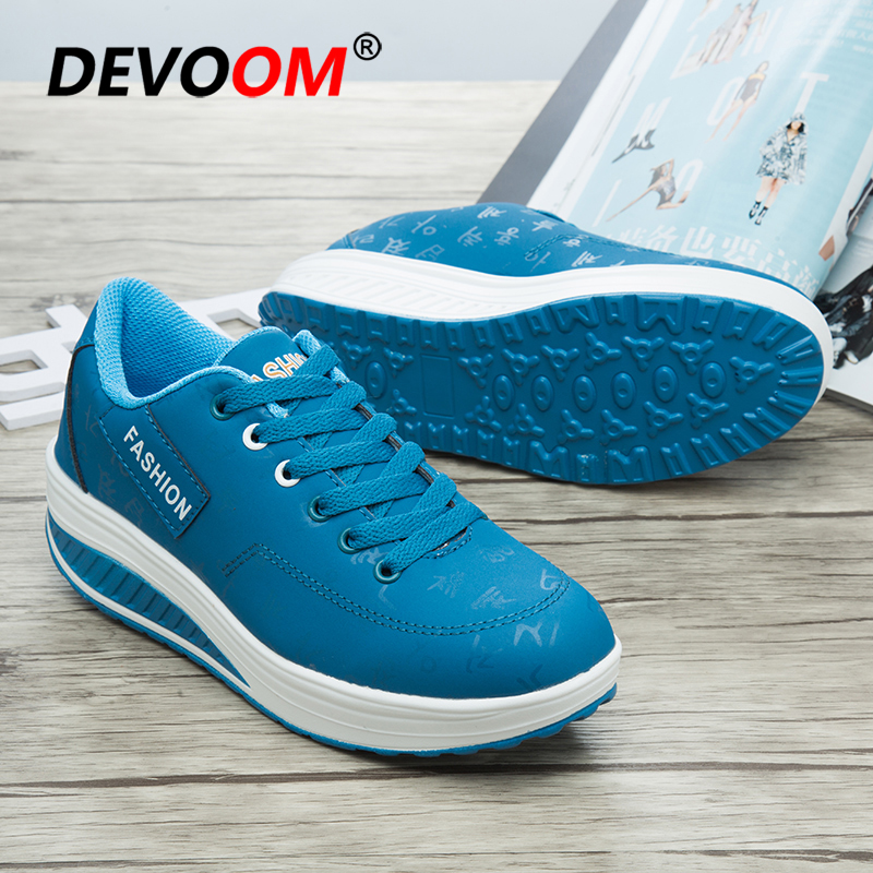 Autumn Swing Toning Shoes Women Height Increasing Fitness Shoes Ladies Lace Up Breathable Sport Slimming Shoes Sneakers Women 40