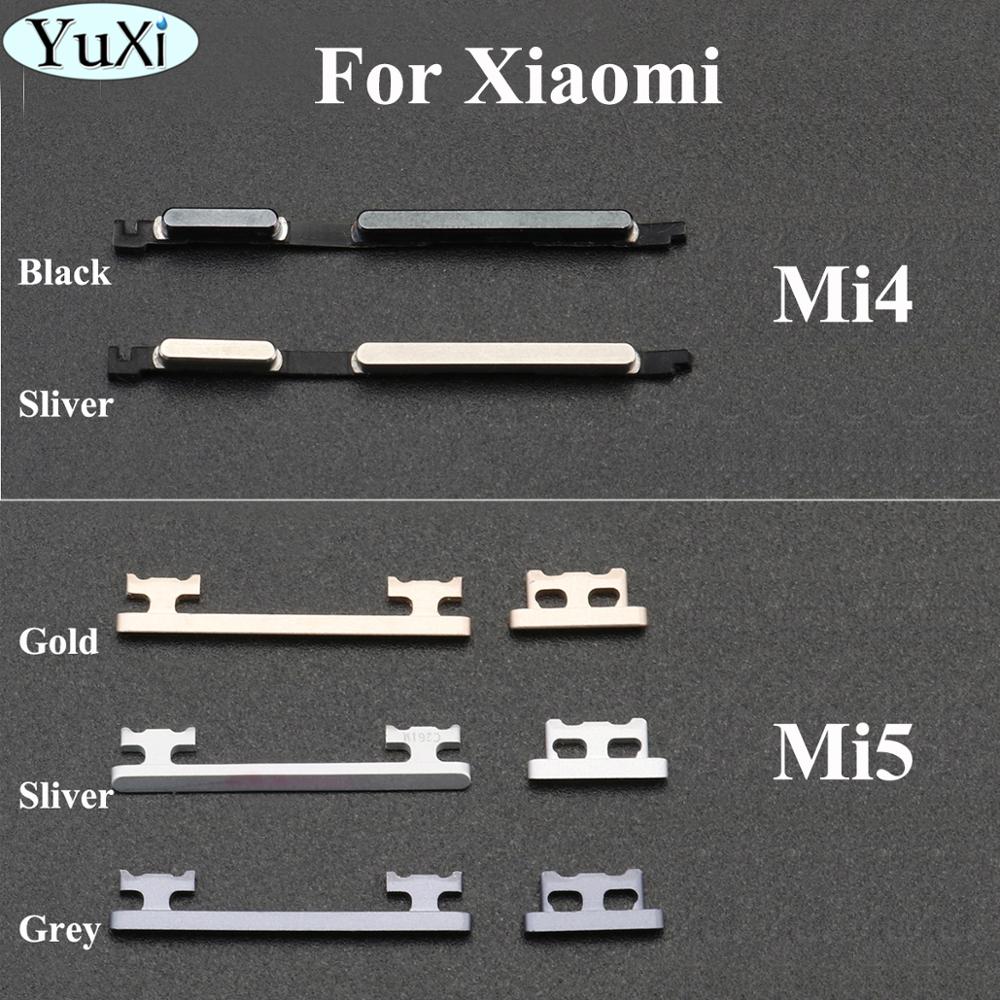 Yuxi Side Sleutels Voor Xiaomi Mi4 Mi5 Knop Volume Knop Voor Xiaomi 4 5 Mobiele Telefoon Vervangende Onderdelen