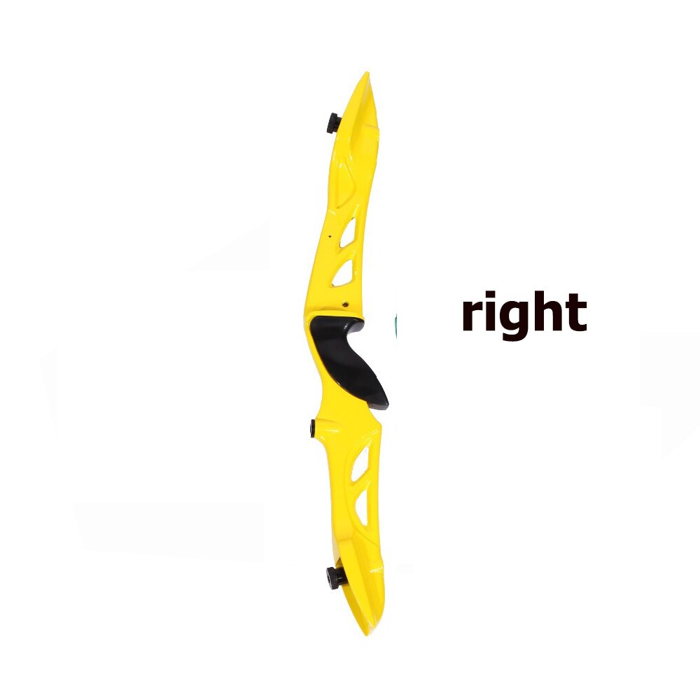 23 Inches Sanlida Beginner Recurve Bow Riser Magnesium Left/right Hand for Archery Practice Outdoor Sport: Right Yellow