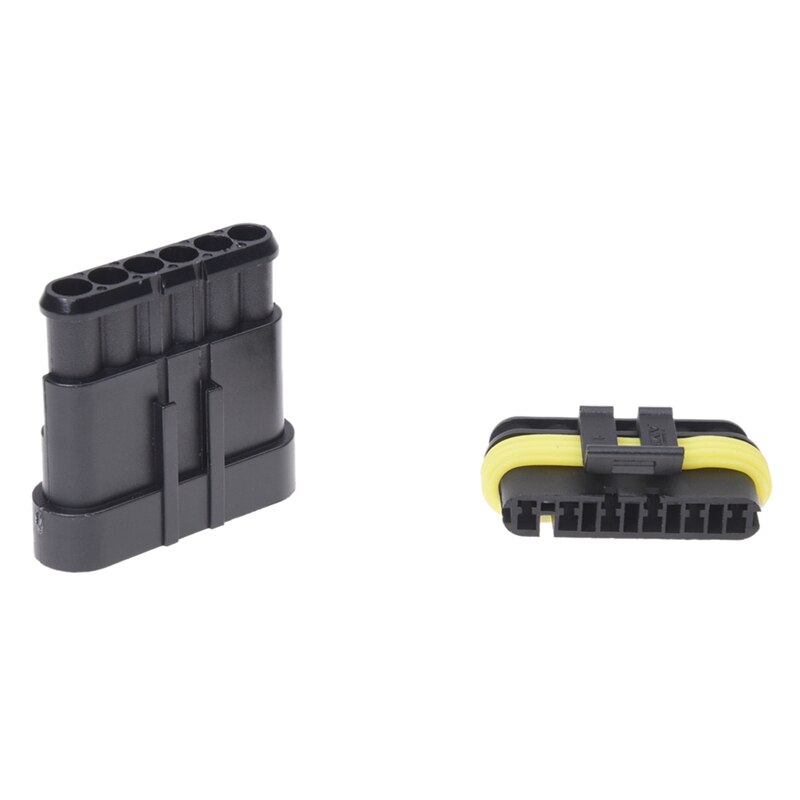 Kit 6 Pin Way Waterproof Electrical Wire Connector Plug & 5 Kit 4 Pin Way Waterproof Electrical Wire Connector Plug