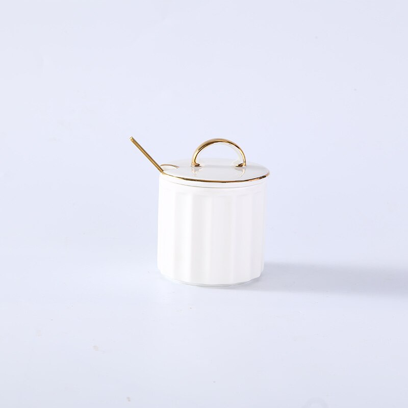 Japansk luksus keramikk krydder krukke sett salt / pepper / sukker lagring krukke ensfarget hjem kjøkken krydder verktøy: B --1 stk
