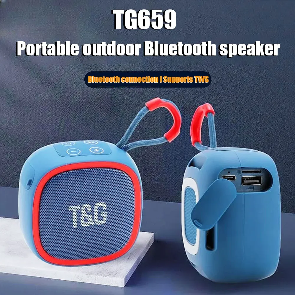 Bluetooth-høyttaler utendørs trådløs subwoofer mini bærbar liten lyd bærbar kort lyd  tg659