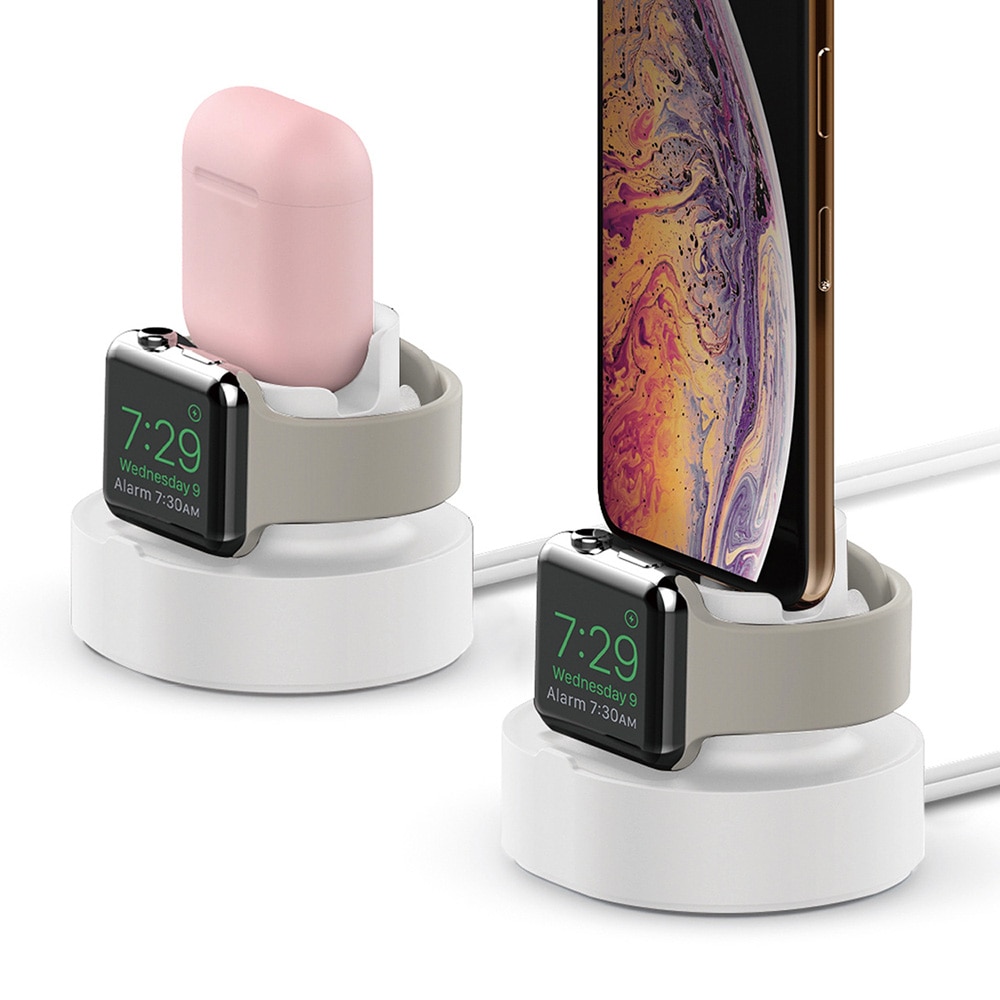 2 en 1 reloj soporte de carga Dock para Apple Watch iWatch SE Airpods iPhone 12 Pro Max X XS X 8 7 6 titular de la carga