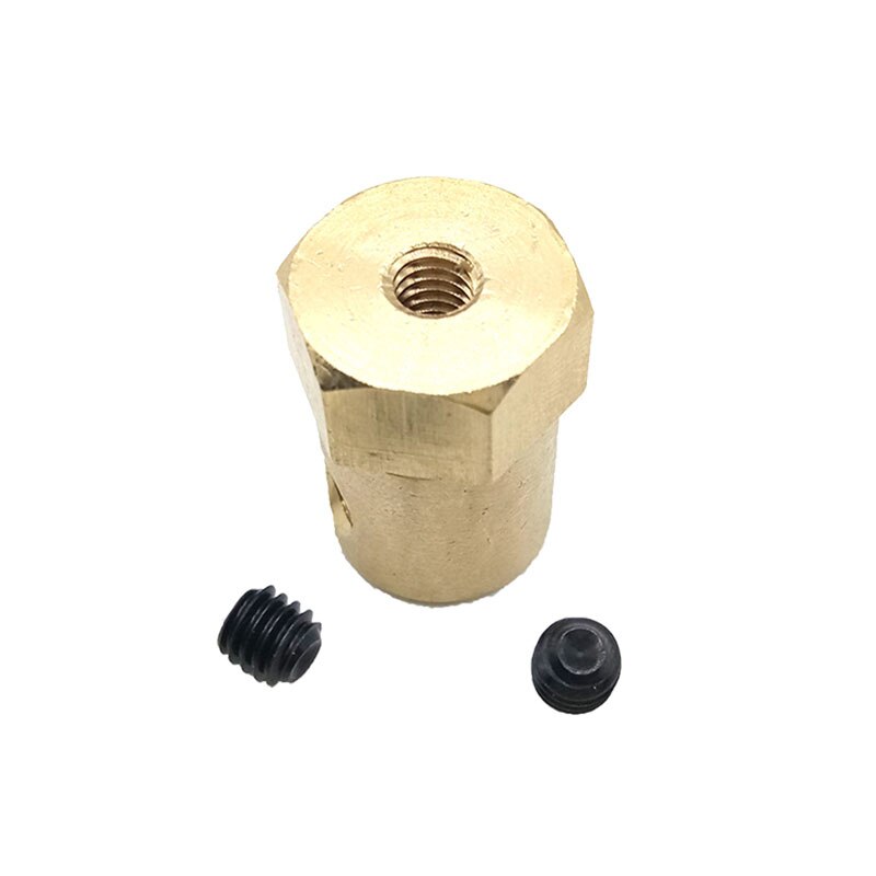 Bringsmart DC Gear Motor Coupling 3mm 4mm 6mm 8mm Inner Bore Gear Motor Hexagonal Coupling With Screw For DIY Toy Car Motor