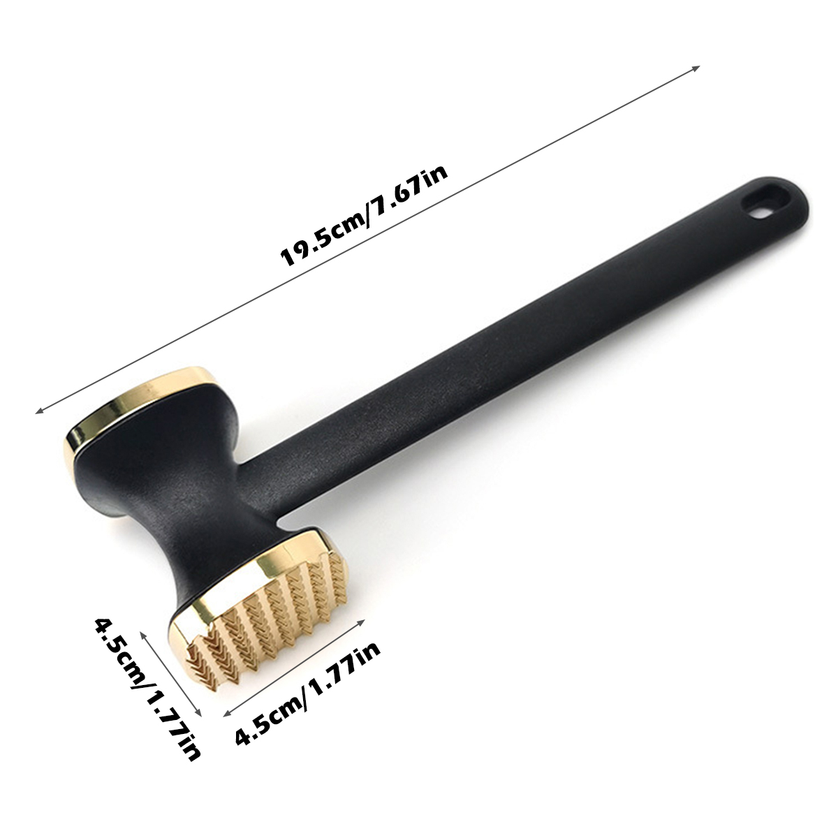 Steak Hammer Mallet Double-Sided Zinc Alloy Meat Tenderizer Meat Pounder Maximizes Food Flavor Meat Hammer Steak Meat Cooking: Default Title