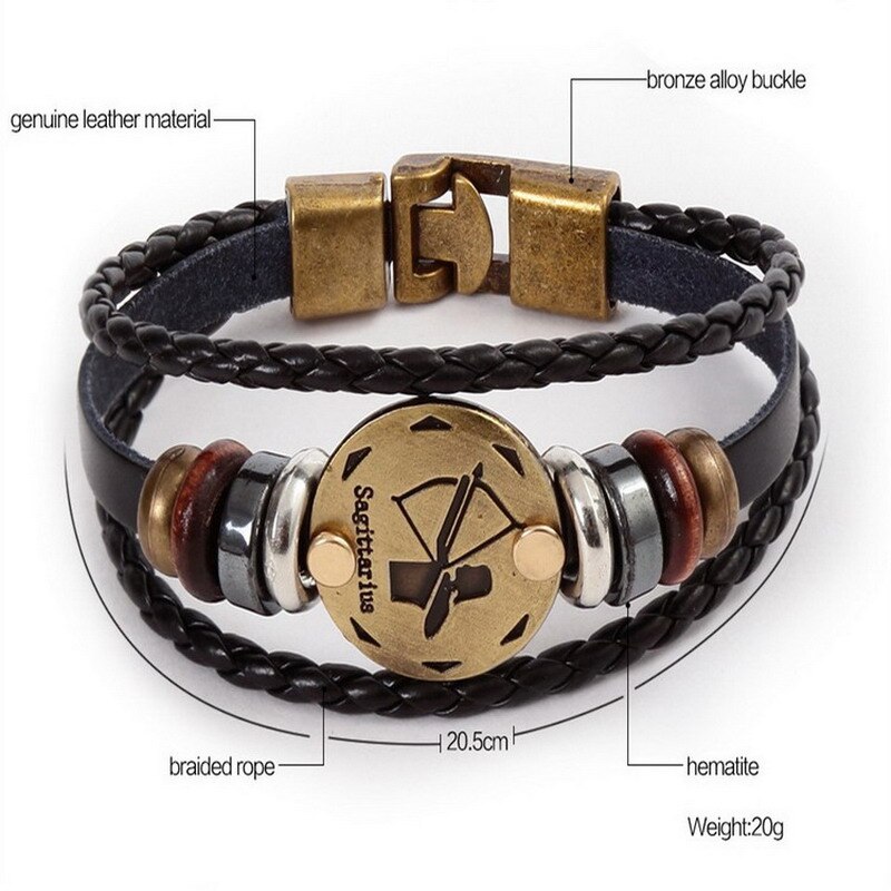 Lederen Armband Vrouwen Sieraden Leeuw Lederen Armbanden &amp; Bangles Charm Brons Legering Gesp Pulseras Mujer Sieraden voor Vrouwen