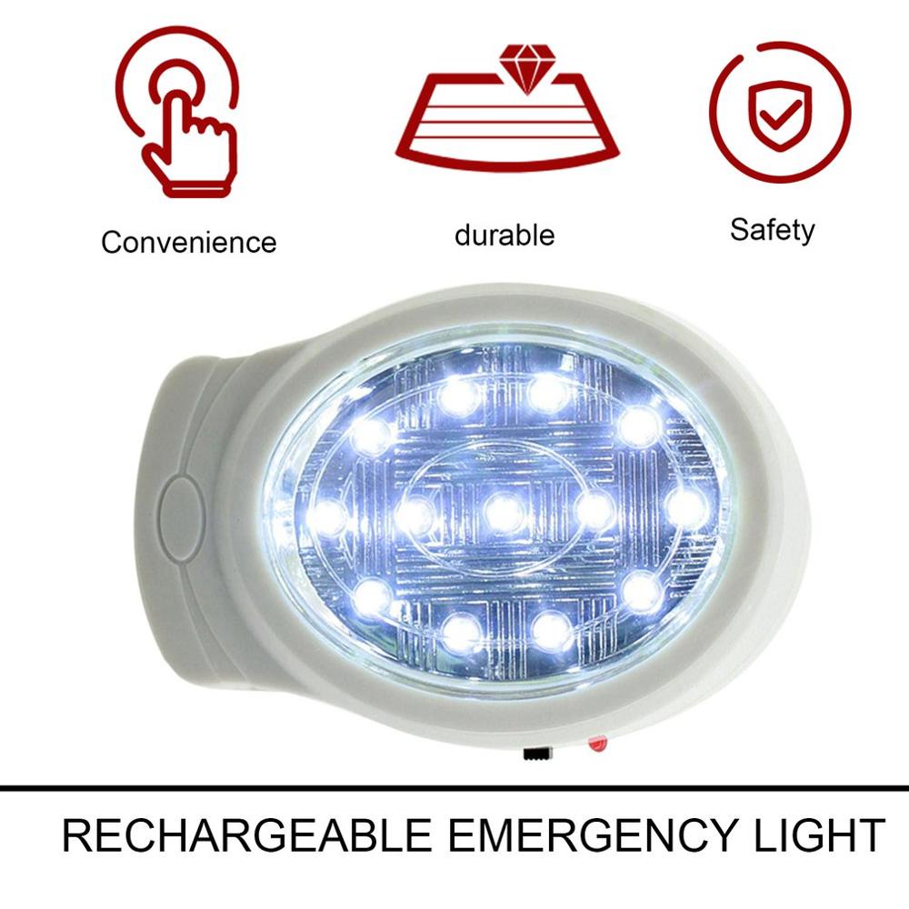 2w 13 led uppladdningsbart hem nödljus automatiskt strömavbrott lampa lampa nattlampa 110-240v us-kontakt