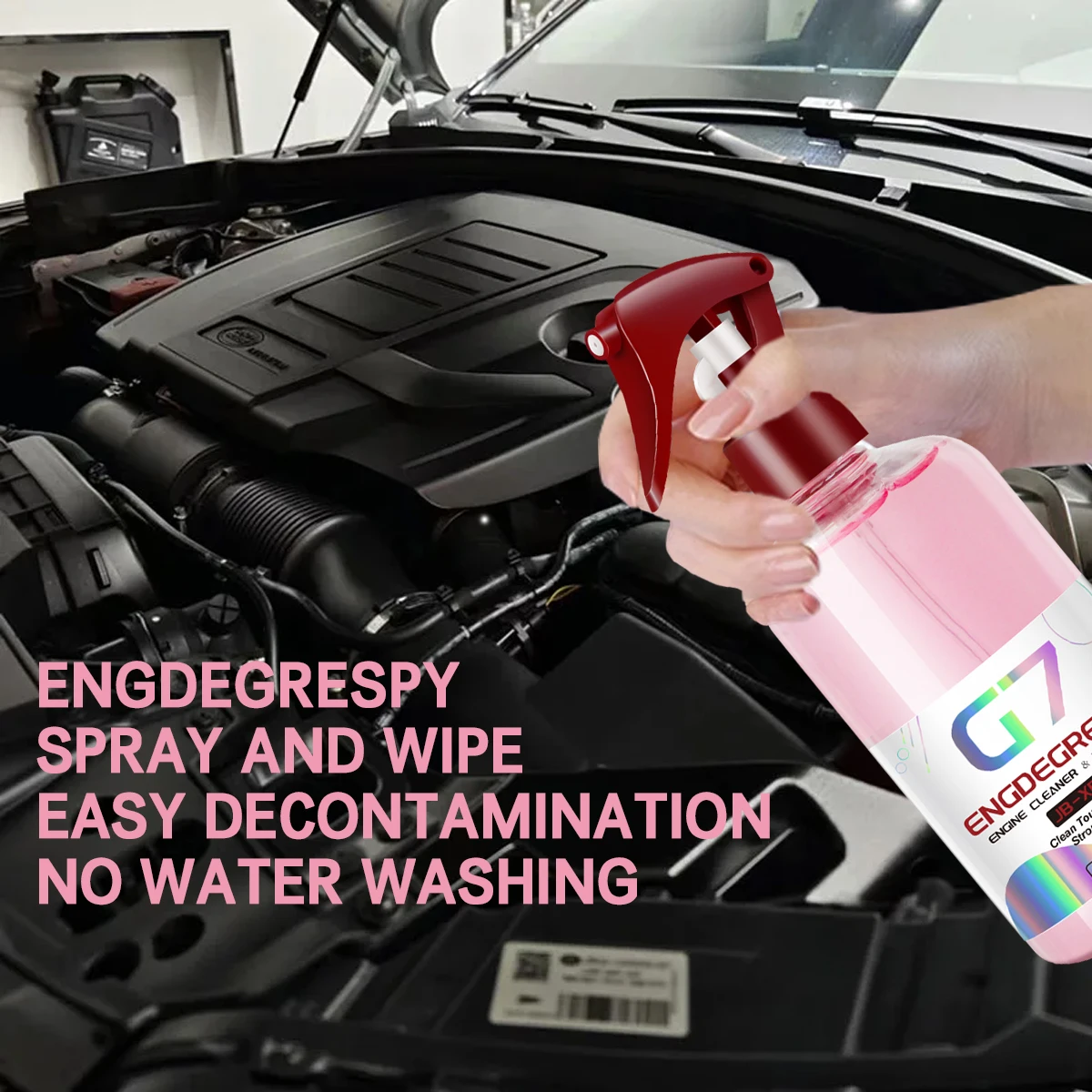 Limpiador de techo de motor de coche, potente producto de limpieza descontaminante para compartimento de motor, producto de limpieza de coche