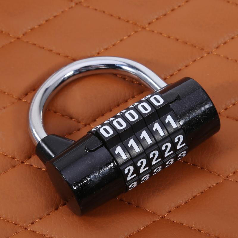 Cadenas à code à 4/5 chiffres avec mot de passe et anse large, cadenas à combinaison, sécurité de voyage en toute sécurité