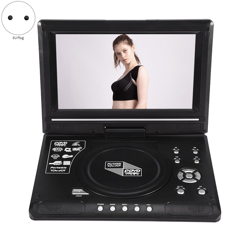 Handheld Portable Dvd Player 270 Degree Rotating Screen Built-In Card Reader Can Directly Read Sd/Ms/Mmc Card Eu Plug