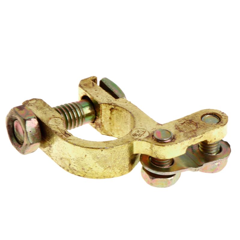 2Pcs Replacement Auto Car Battery Terminal Clamp Clips Brass Connector