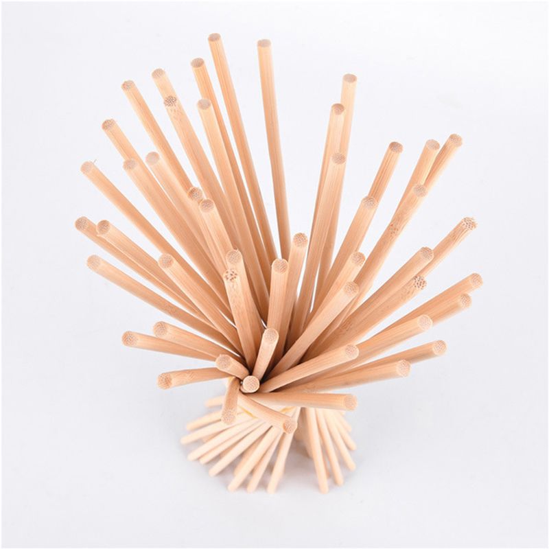 50pcs/set Wooden Plant Grow Support Bamboo Plant Sticks Garden Canes Plants Flower Support Stick Cane