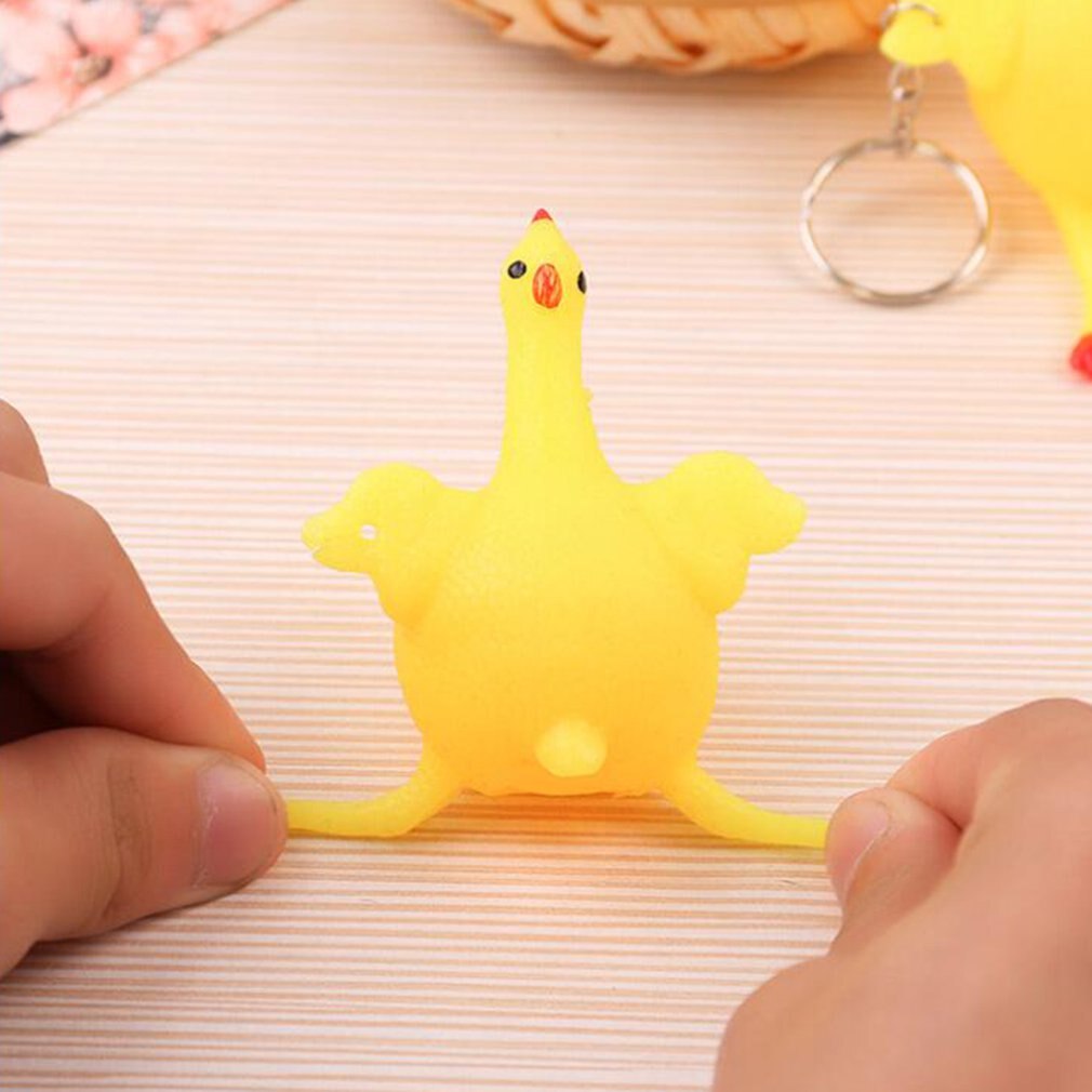 Toys Funny Venting Chicken Keychain Smashing Chicken Spoofing Laying Hens Decompression