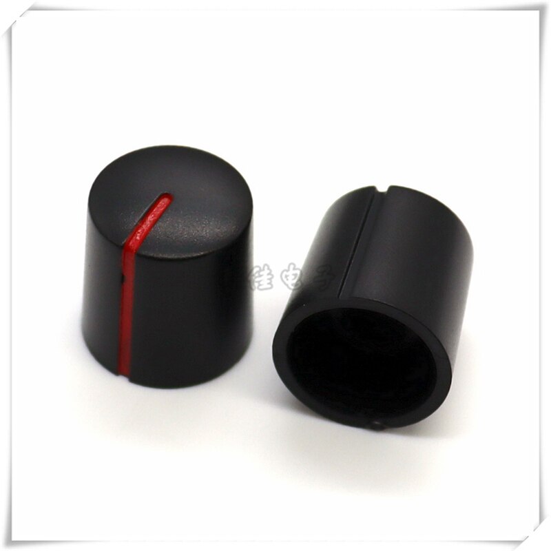 10 Piece 15.5*17MM plastic knob cap potentiometer encoder switch knob is suitable for flower shaft 6MM: Red