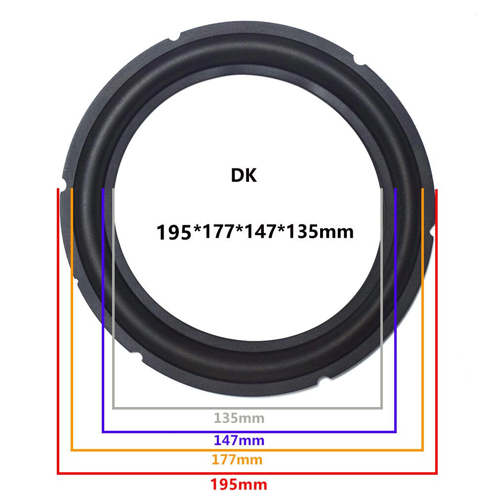 8 inch Speaker Rubber Surround Edge Woofer Repairing Folding Edge Subwoofer Ring DIY Repair Accessories Speaker Suspension: 1Piece / DK