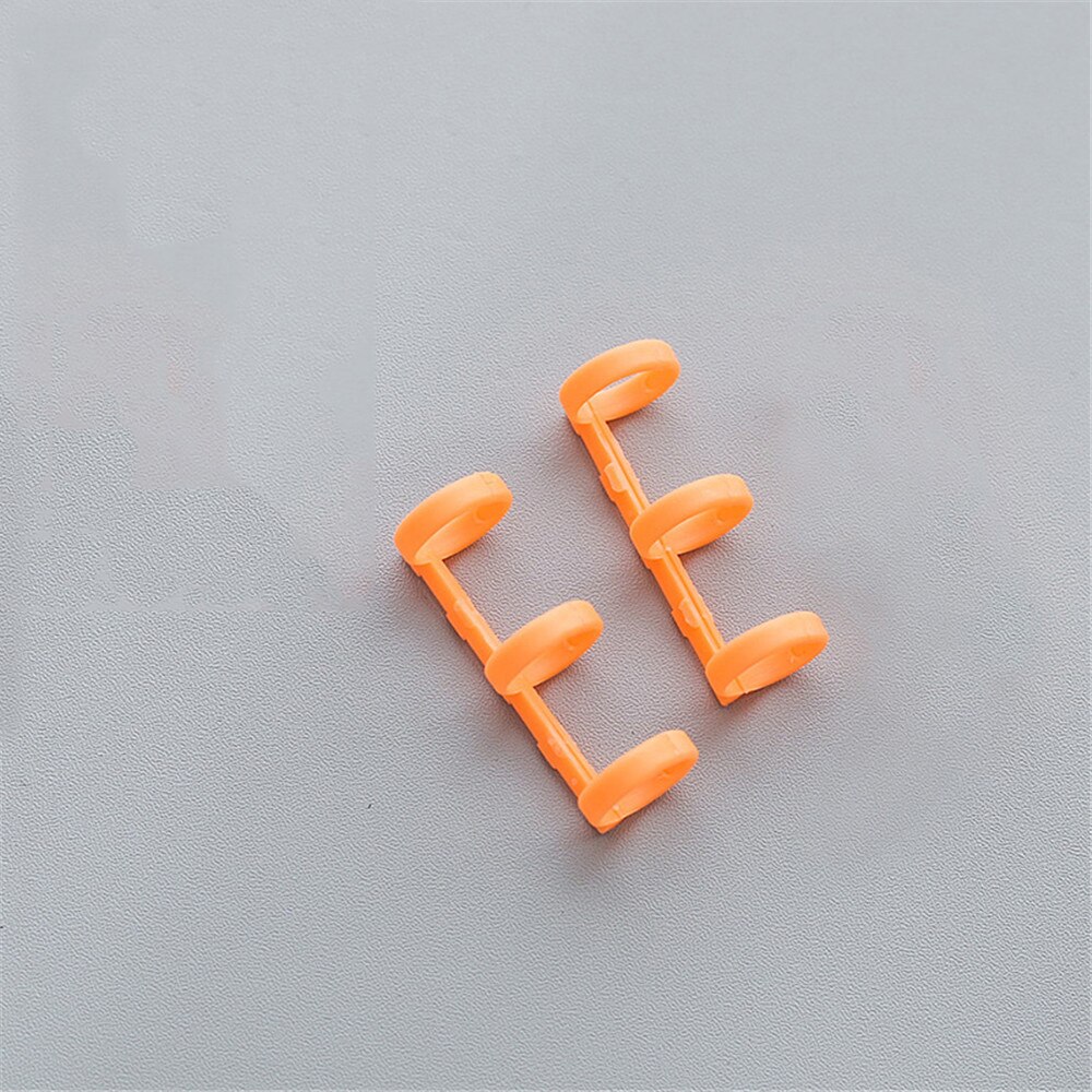 2 stk plast bogbindere 3 ringe løse blade kalender cirkel ringe gør-det-selv album ringbind bøjler notesbog indbinding cirkler nøgleringe: Orange