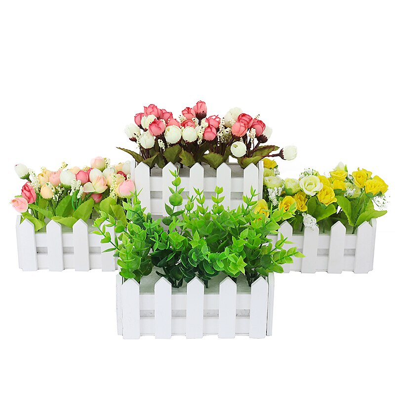 Mini fleur artificielle clôture hangar 16x8 cm pour maison chambre déco pour photographie arrière-plan accessoires Studio Photo bricolage ornement