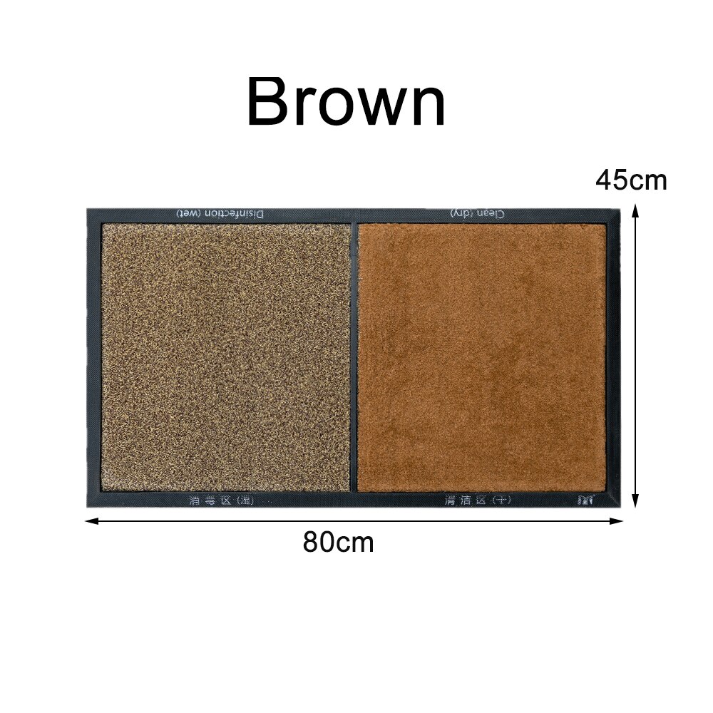 Non-slip Disinfecting Mat Sanitizing Floor Mat Entrance Carpet Disinfection Door Mat Entry Rug Shoe Mat for Outdoor Home Hotel: Upgrade Brown