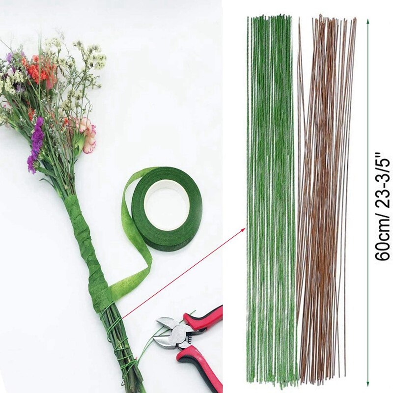 Kit de herramientas de arreglo Floral cortador de envoltura de alambre y alfileres de cabeza para ramo de boda DIY