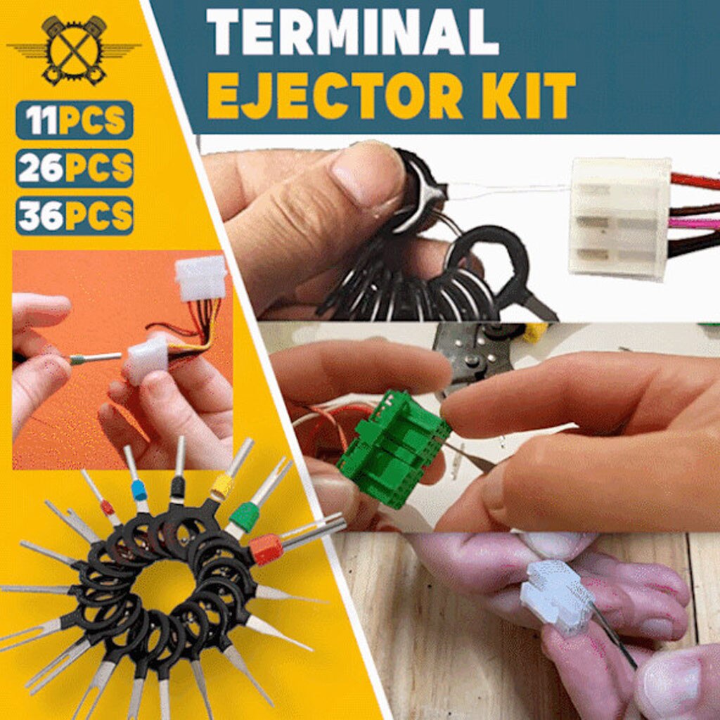 Terminal Ejector Kit Just insert, push, pull and the wire will be out instantly universal tool kit Effortless Terminal Removal