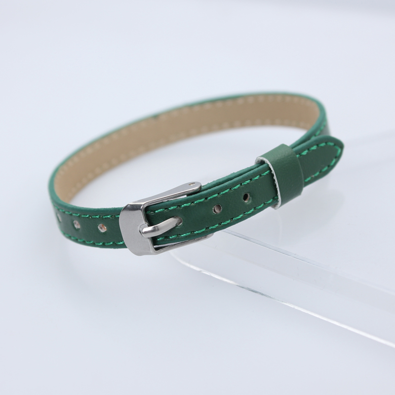 Nueva pulsera de cuero PU de 8mm para dijes deslizantes, pulsera con letras, Collar para mascotas, accesorios DIY, fabricación de joyas para mujer: Morado