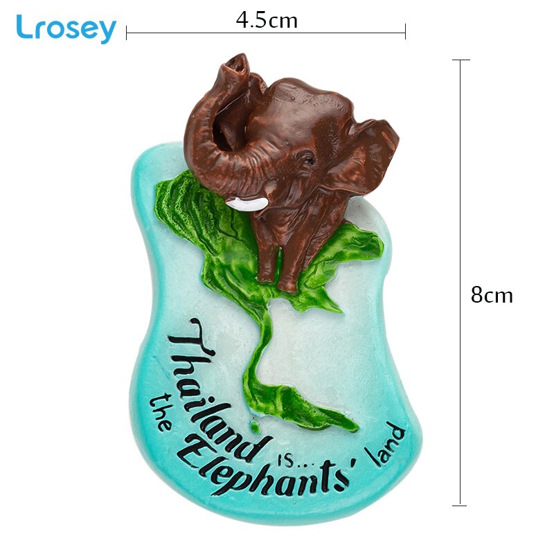 3D koelkastmagneet souvenir home decor Griekenland York Thailand Hars koelkast Magnetische sticker keuken decoratie accessoires: Thai Elephant