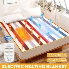 150X180Cm 220V Thuis Elektrische Deken Verwarming Dubbele Body Warmer Verwarmde Deken Thermostaat Elektrische Verwarming Deken Bed warmer Pad
