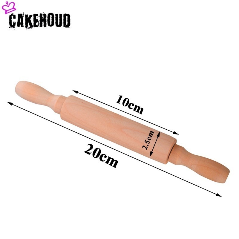 Cakehoud kök matlagningsverktyg klassiska träkavel baka kakor pizzanudlar barn mini bakrulle