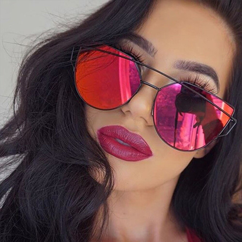 Kvinder cat eye ultra-lette solbriller metal stel solbriller solbriller med  uv400 beskyttelse
