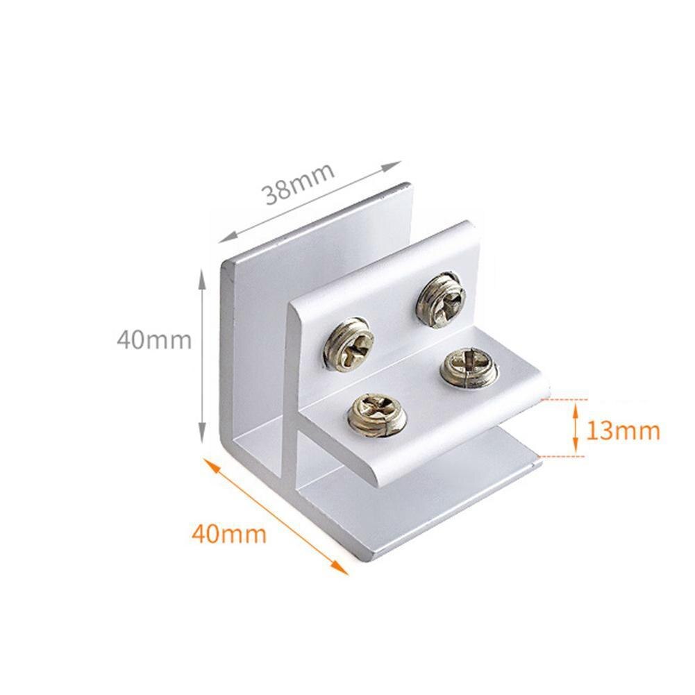 Clip de fixation du verre, pince à verre Double face, Clips de Support degrés 90 étagères, Support de pinces en aluminium Style A5n1