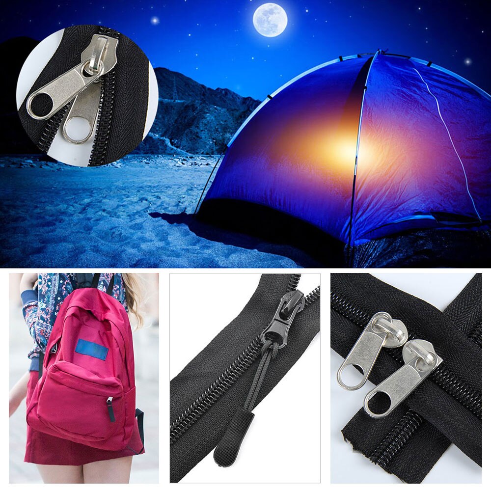 Zipper Repair Kit Zip Slider Rescue Universal Zippers Replacement Jacket Clothes Bag Tent Fix Plier Sewing Needlework Tool 5# 8#